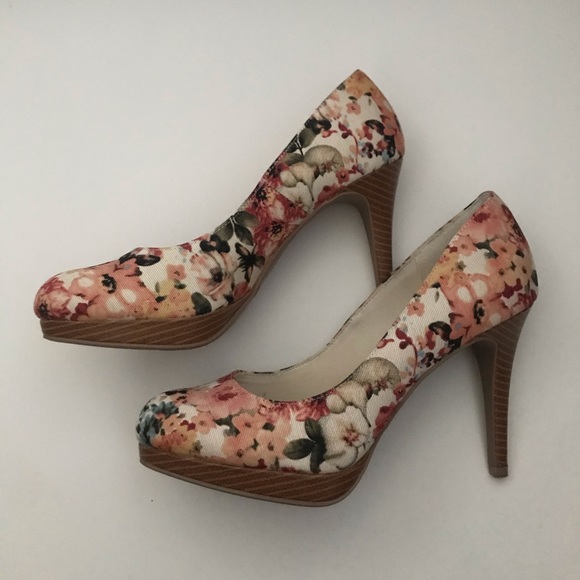 floral heels payless